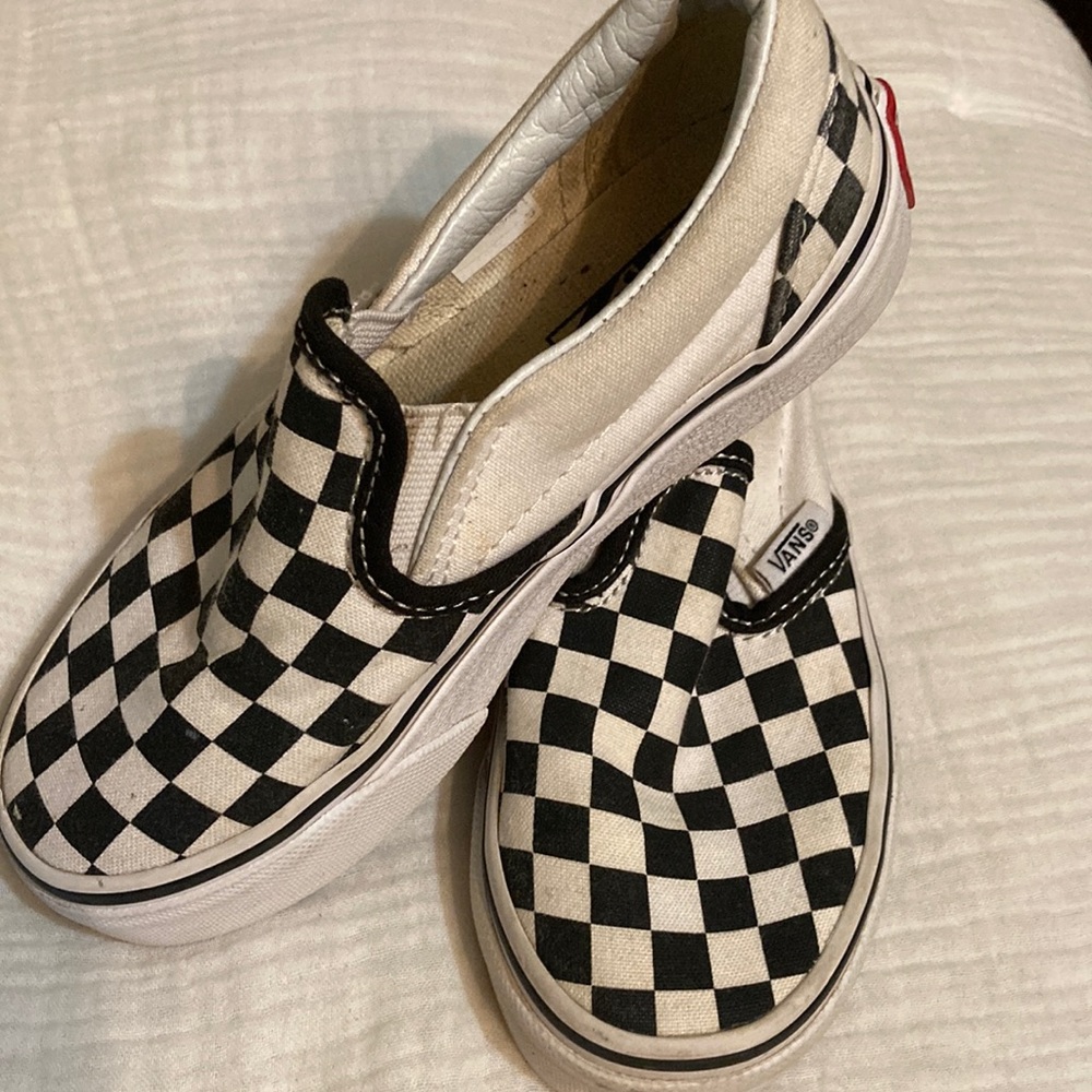 SALE VANS classic checker slip on Little Boy Sz 12